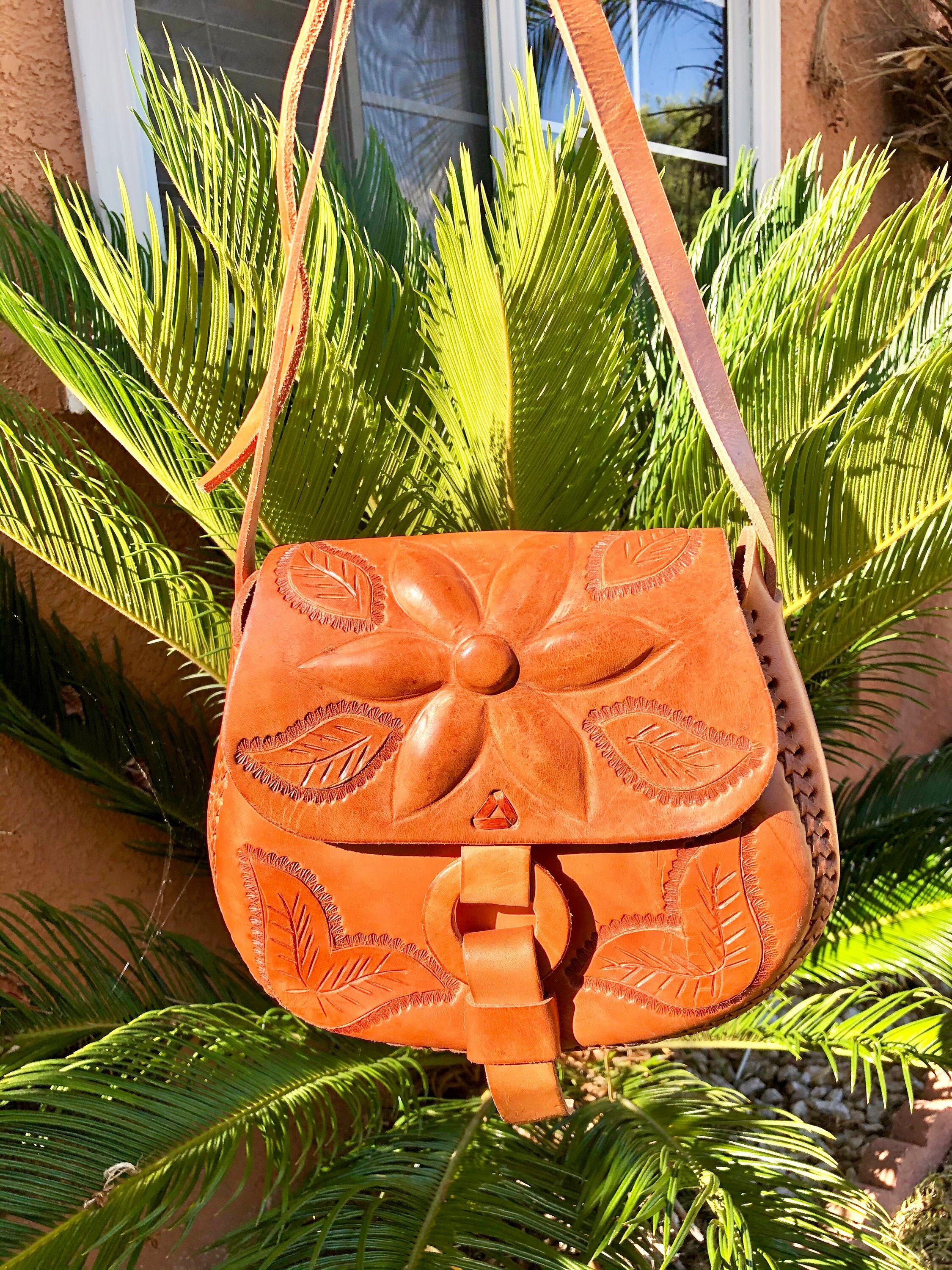 Mexican Leather Purse Mexican Leather Bag Real Leather Etsy