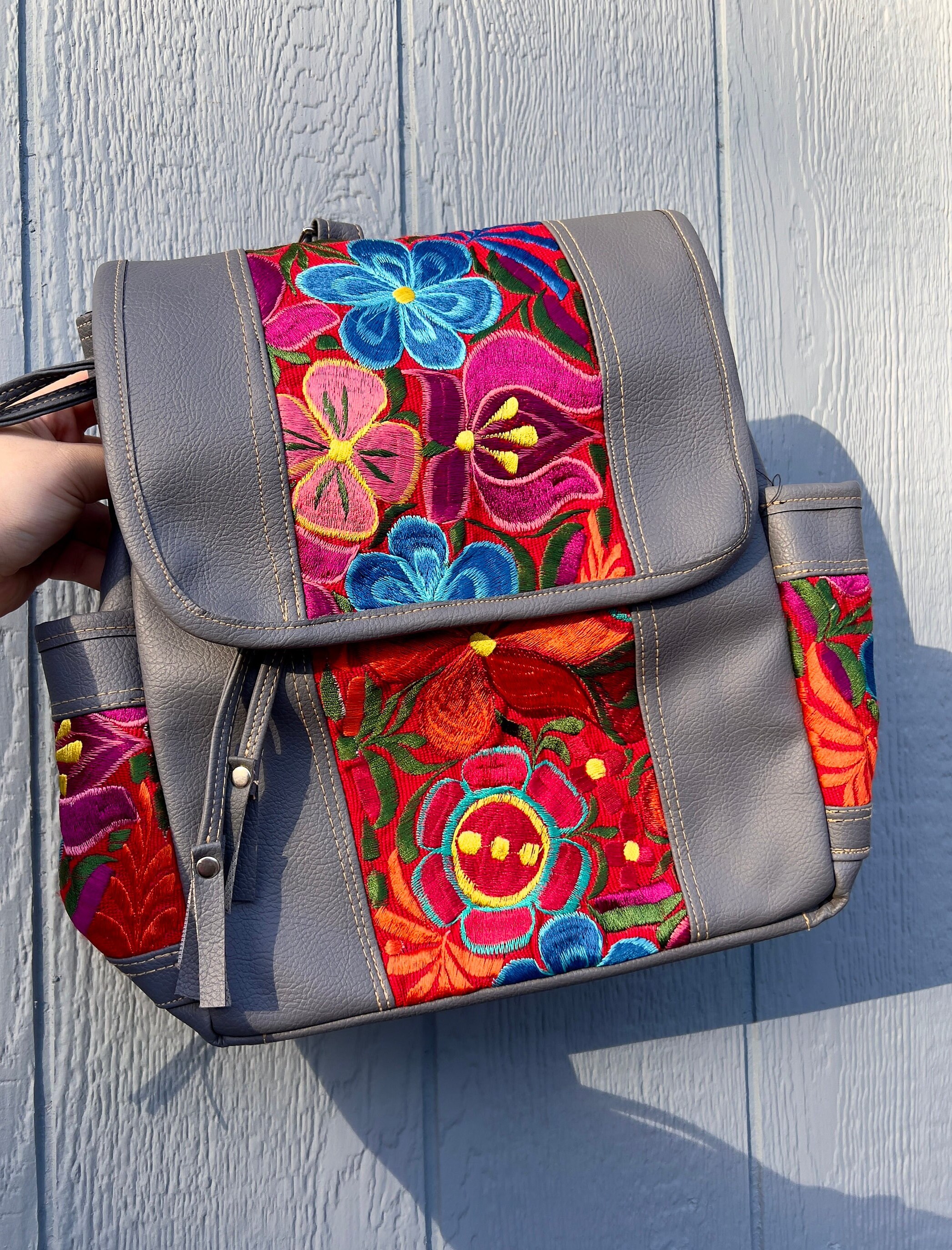 Mexican Backpack, Mexican Embroidered Backpack, Mochila De 