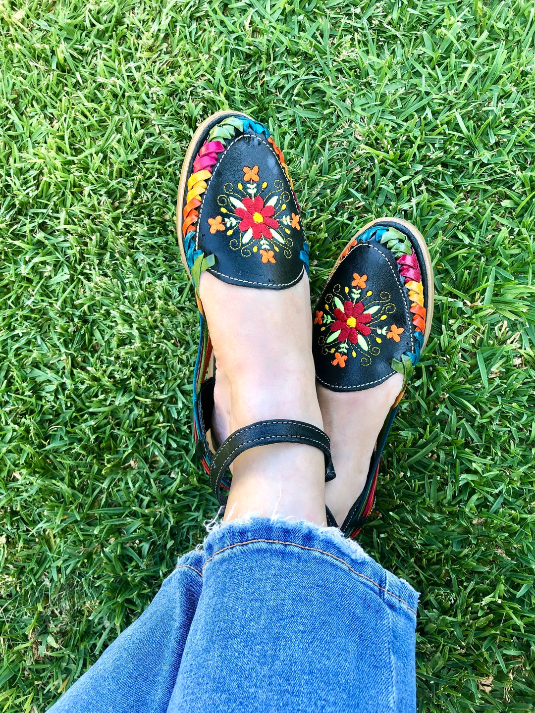 huaraches leather womens