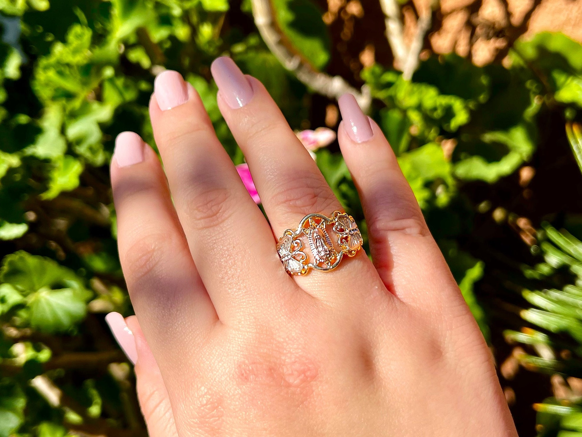 Virgencita gold ring deals