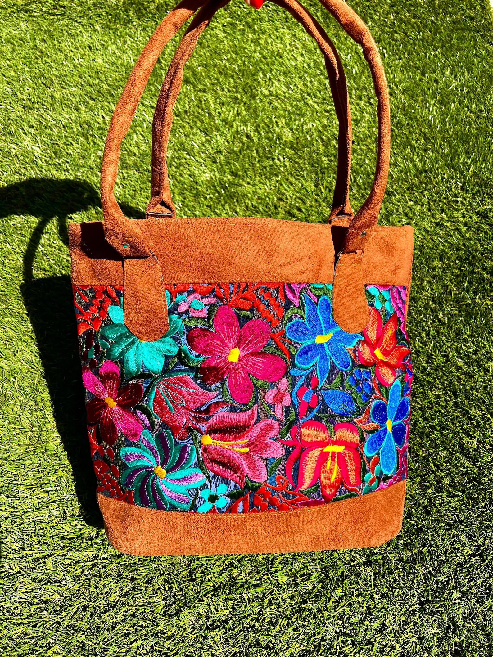 Mexican Embroidered Tote Bag Floral Tote Bag Tote Bag With Etsy