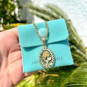 Gold Rose Necklace, Rose Necklace, Gold Plated Rose Necklace