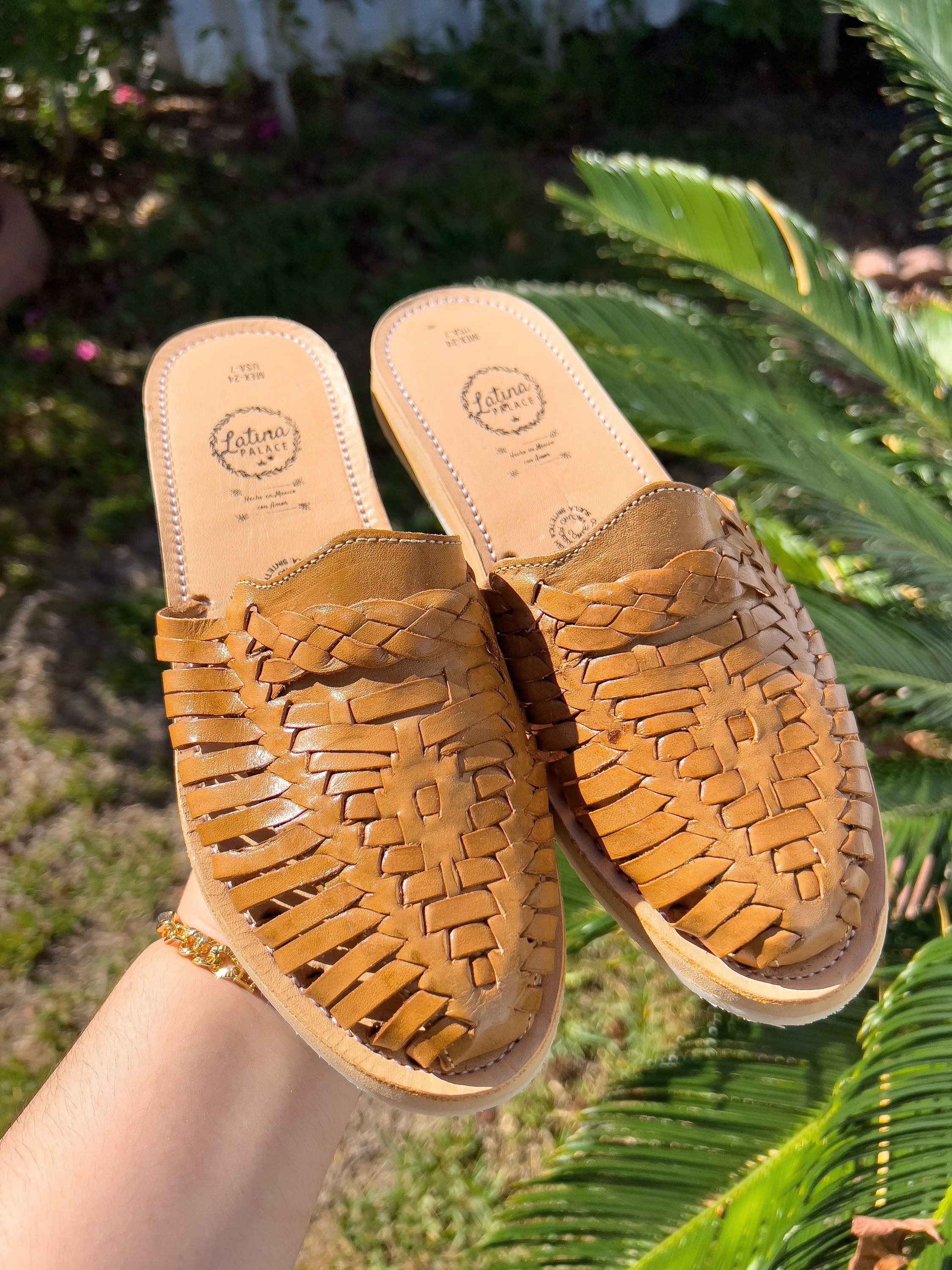 Mexican Huarache Sandal, Women Huarache Slides, Brown Mexican Huarache Sandal, Women Huarache Slides, Brown