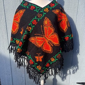 Mexican Poncho, Mexican Mananitas, Poncho Tejido Mexicano, Mexican Gabanes, Women&#39;s Mexican Poncho