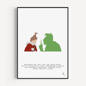 How the Grinch Stole Christmas Inspired Print | Movie, Poster, Wall Art, Gift, Kids, Custom, Personalised | Available in A5, A4 or A3.