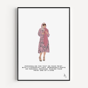 The White Lotus Inspired Print | TV, Netflix, Jennifer Coolidge, Tanya, Poster, Gay, LGBT, Custom, Personalised | Available in A5, A4 or A3.