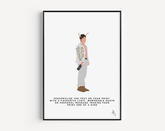 Saltburn Inspired Print | Movie, Oliver, Barry Keoghan, Gift, Felix, Poster, Wall Art, Custom, Personalised | Available in A5, A4 or A3.