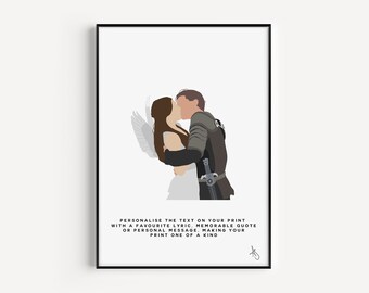 Romeo & Juliet Inspired Print | Movie, Film, Shakespeare, Poster, Art, Leonardo DiCaprio, Custom, Personalised | Available in A5, A4 or A3.