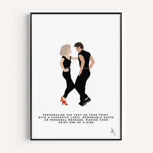 Grease Inspired Print | Movie, Film, Musical, Gift, Movie Quotes, Poster, Wall Art, Custom, Personalised | Available in A5, A4 or A3.