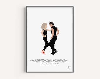 Grease Inspired Print | Movie, Film, Musical, Gift, Movie Quotes, Poster, Wall Art, Custom, Personalised | Available in A5, A4 or A3.