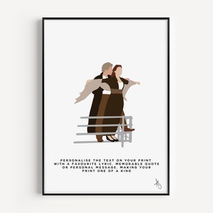 Impresión inspirada en el Titanic / Película, clásico, amor, viaje, barco, regalo, póster, arte de pared, lindo, personalizado / Disponible en A5, A4 o A3.