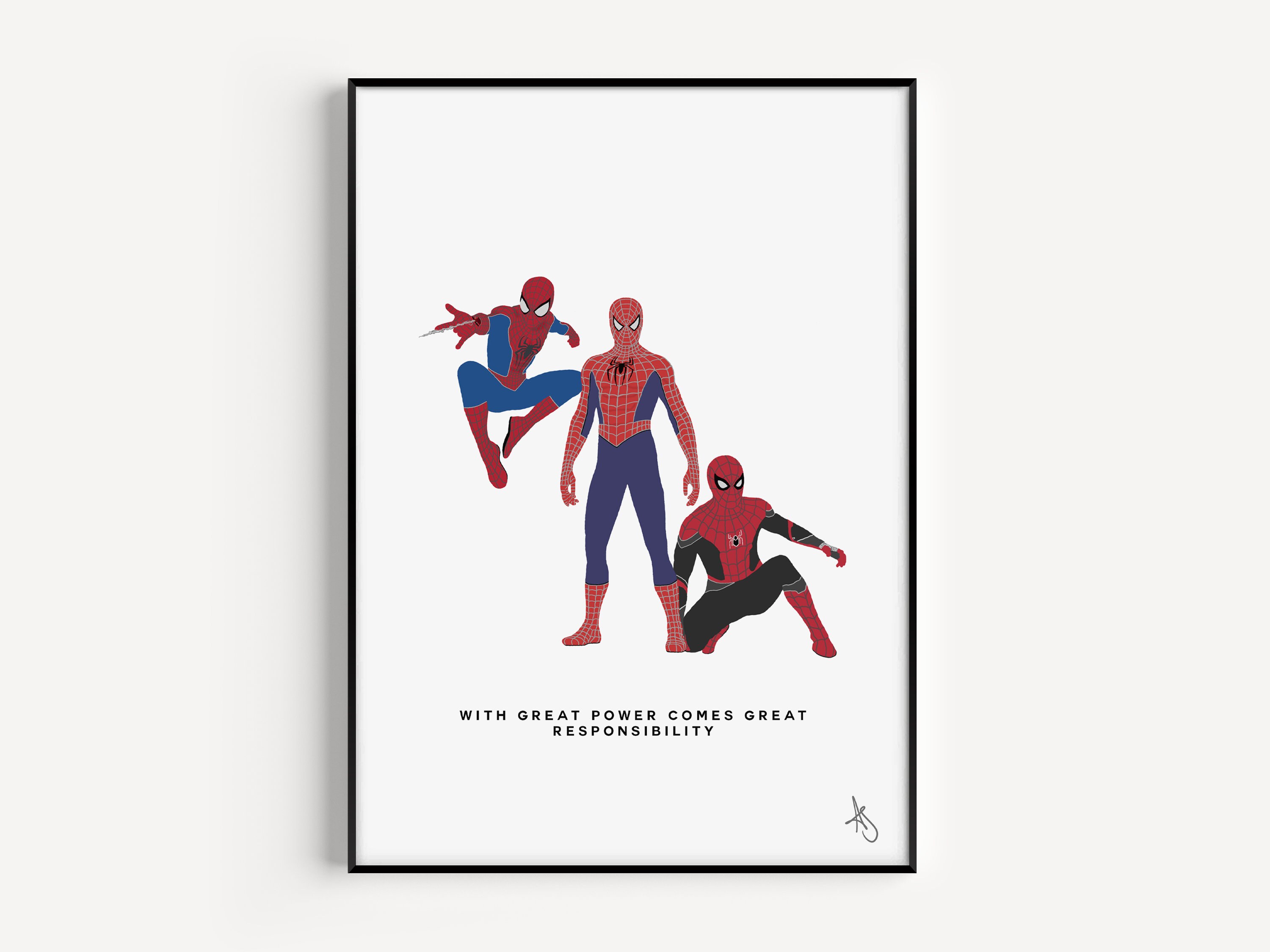Un Grand Pouvoir Implique De Grandes Responsabilités En Anglais With great power - Etsy France