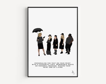 American Horror Story : Coven Inspired Print | TV, Gift, Witch, Poster, Halloween, AHS, Personalised, Custom | Available in A5, A4 or A3.