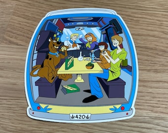 Inside the Mystery Van Sticker  - Glossy/Matte Die Cut Vinyl Sticker