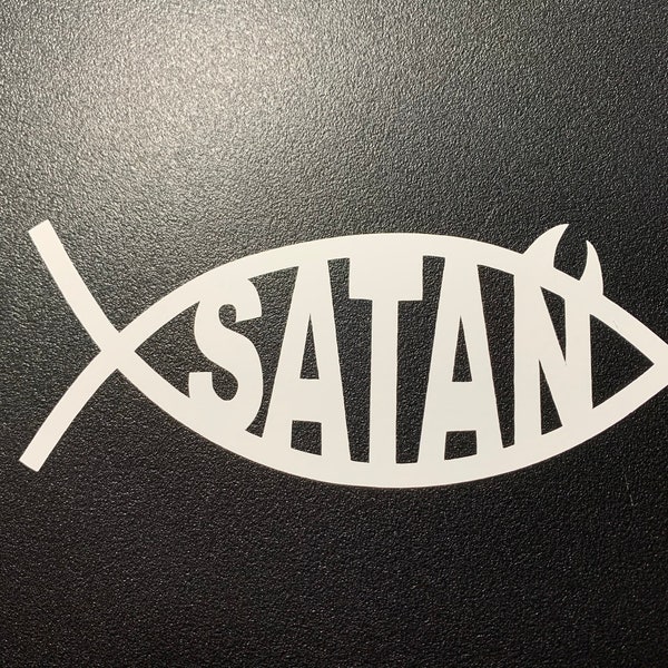 Satan Fish Vinyl Decal Sticker