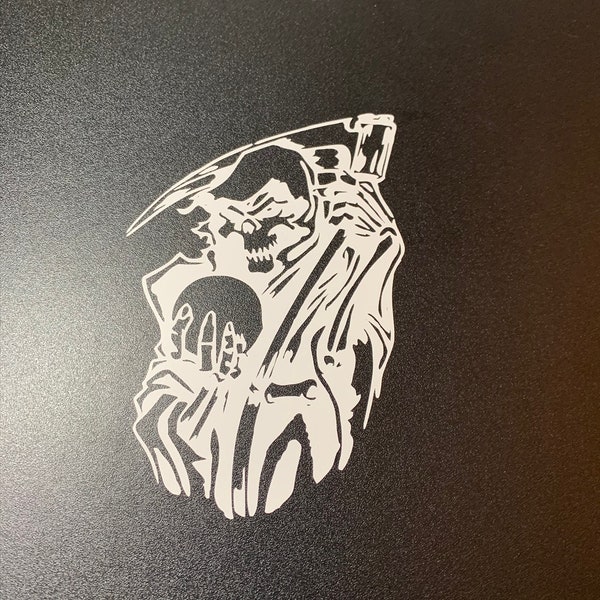 thumbnail image 2 of Santa Muerte / Holy Death 12-Inch White Decal Sticker – FICTIVE STICKERS 2 of 5