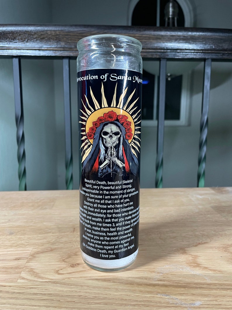 Santa Muerte 7 Day Invocation Candle Etsy