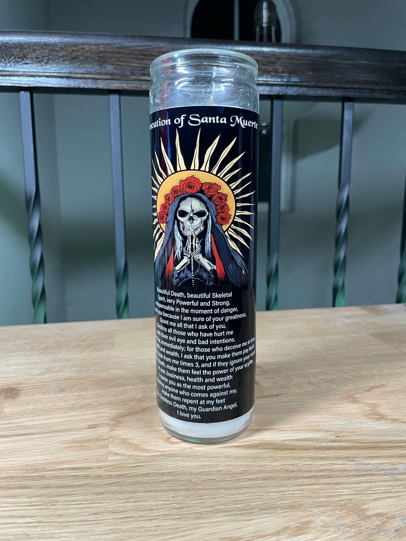 Santa Muerte 7 Day Invocation Candle Etsy