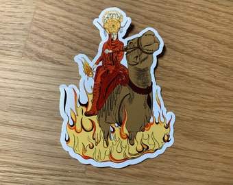 King Paimon - Glossy/Matte Die Cut Vinyl Sticker - Original Art
