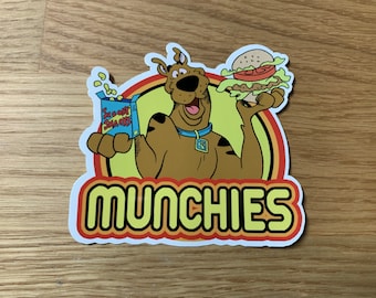 Dooby Doo Munchies  Sticker  - Glossy/Matte Die Cut Vinyl Sticker