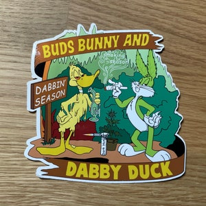 Buds Bunny & Dabby Duck - Glossy/Matte Die Cut Vinyl Sticker