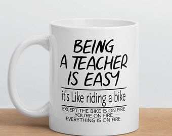 Funny Teacher Coffee Mug - Gift for Male Teacher - Teacher Appreciation - Male Teacher Thank You Gift - End of Year Gift - Masculine Teacher