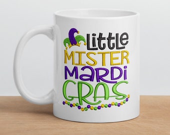 Mardi Gras Mok, Little Mister Mug, New Orleans Mok, Grappige Koffie Mok, Carnaval Mok, Koffie Lover Mok, Fun Birthday Mug