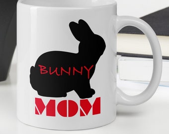 Rabbit Coffee Mug, Custom Bunny Sister Mug, Custom Bunny Mom Mug, Bunny Lover Gift, Gift For Bunny Mom, Gift For Bunny Aunt
