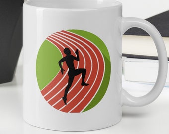Male Runner Coffee Cup Engraved Gift for Trail Runner, Running Mug, Valentines Day Gift for Boyfriend