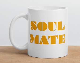 Soulmate Mug, Regalo de San Valentín para él o ella, Regalo de novio, Regalo de novia, Regalo de esposo, Regalo de esposa