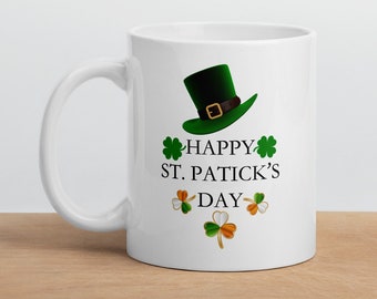 Bonne | de tasse de la Saint-Patrick Bonne Saint-Paddy | Bonne Saint-Patrick | Tasse à café | Mug du jour des feuilles