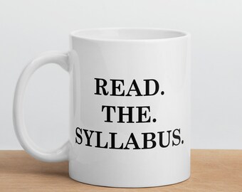 Lea la taza del plan de estudios, la taza del profesor divertido, la apreciación del maestro, el regalo para el maestro, la taza divertida para el maestro, la taza personalizada del profesor