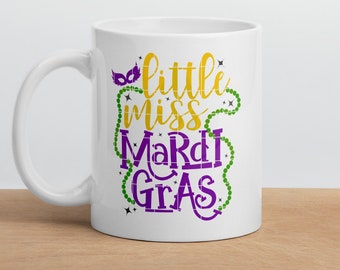 Mardi Gras Mok, Little Miss Mug, New Orleans Mok, Grappige Koffie Mok, Carnaval Mok, Koffie Lover Mok, Leuke Verjaardag Mok