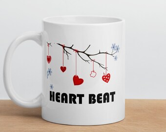 Valentine Ceramic Mug | Heart Mug | Valentine gift | Valentine Heart Mug | Valentine coffee mug | Valentines Mug | Personalized Mug