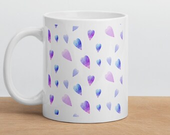 Valentine's Mug | Heart Mug for Coffee + Tea | Gift for Her | Valentine Mug
