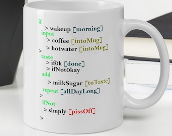 Programmer Mug | 11oz Ceramic Mug | Coding Mug for Nerds - Programme Your Code | The Mug Doctor