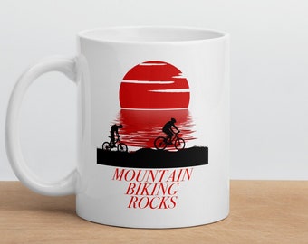 Mountain Bike Coffee Mug - Mountain Biking Rocks - Mountain Biker Mug - Mountain Biking Gift