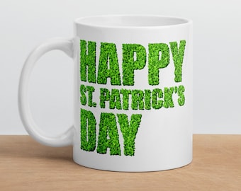 Happy St Patricks Day Mok, Shamrock Mok, Ierse verjaardagscadeaus, Green St Patricks Day Koffie Mok, St Patricks Geschenken, Ierse Geschenken