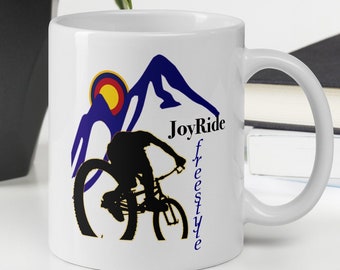 Mountain Bike Mug, Coffee Mug, Mountain Biker, Downhill Mountain Bike, Enduro, Send It, Shred, Cycling, Retro, Freestyle, Gift