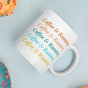 Coffee and Running Mug Runner Mug Running Coffee Mug Gift for Runner Runner Gift for Marathoner Running Gift Marathon Runner Coffee Mug