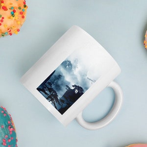 Washed Snowy Mountains, Novelty Mug, Mountain Peak Mug, Snowy Mountain Mug, Funny Mountain Mug, Ski Gift, Xmas Snowy Mug, Ceremic Coffee Mug