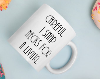 Rolig kiropraktormugg för kiropraktorpresentidé Bästa kiropraktorn någonsin Kaffekopp Kiropraktorexamenspresenter Jag lever med Snap Neck-halsar