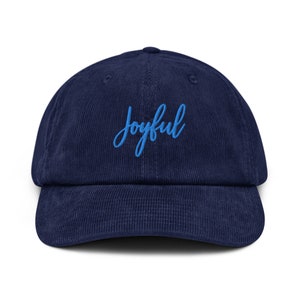 Joyful Corduroy Hat | Holiday Baseball Hat | Joyful Dad Hat
