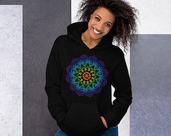 Mandala, Boho, Hippie, Sweatshirts, Hoodies, Hooded Sweatshirts, Soft Hoodie, Women's Hoodies, Moon, Teen Hoodies, Hippie Hoodies
