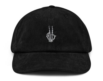 Skeleton Shaka | Unstructured Corduroy Hat