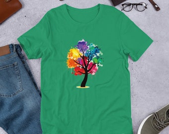 Tree T-Shirt, Men's T-Shirt, Unisex T-Shirt,  Screen Print, Crew Neck, 100% Cotton, Tree Shirt,  T-Shirt Short Sleeve