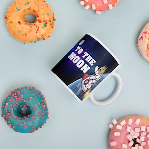 To The Moon Mug, Dogecoin Mug, Stock Market Mug, Stonks mug, funny meme mug, GameStop, GME Stock Coffee Mug, Stonks, WallStreetBets