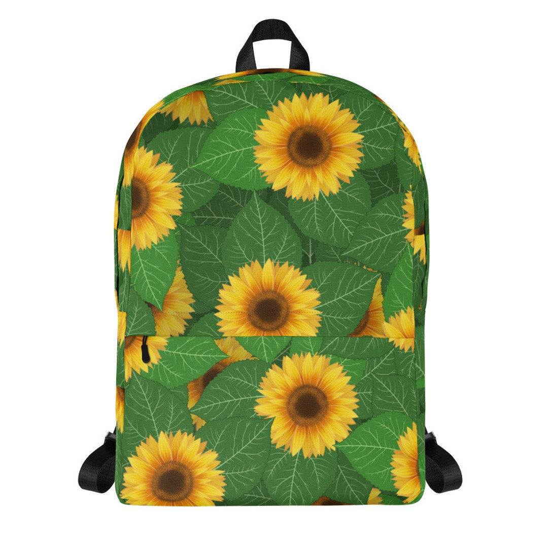 Sunflower Backpack Back to School Bag Kids School Bag Girls Etsy