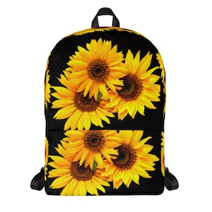 Yusudan Mini Backpack for Women Girls, Small Backpack Purse for Teens Kids  School Travel (Checkered Sunflower)