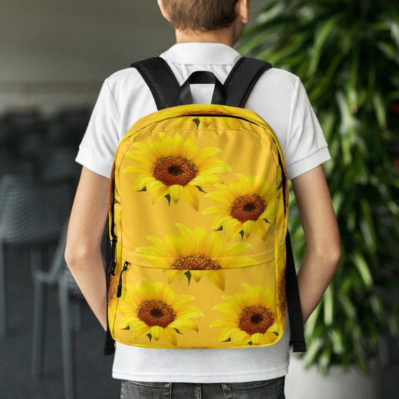 Sunflower Backpack, Sunflower Medium Size Backpack, Back to  display picture 2